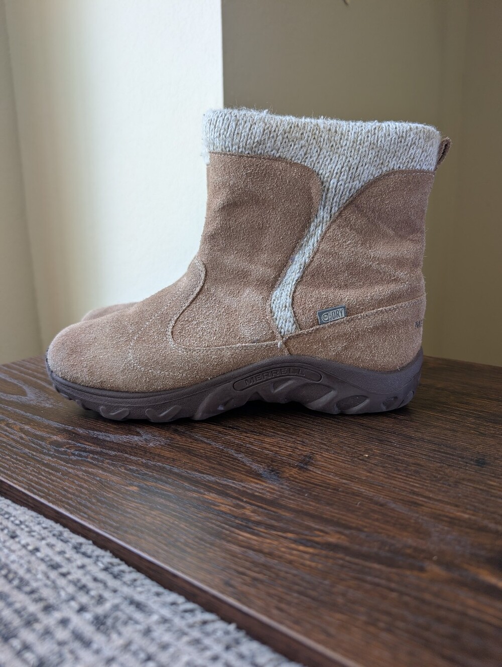 Merrell Jungle Moc Tan Brown Suede Leather Waterproof Ankle Boots